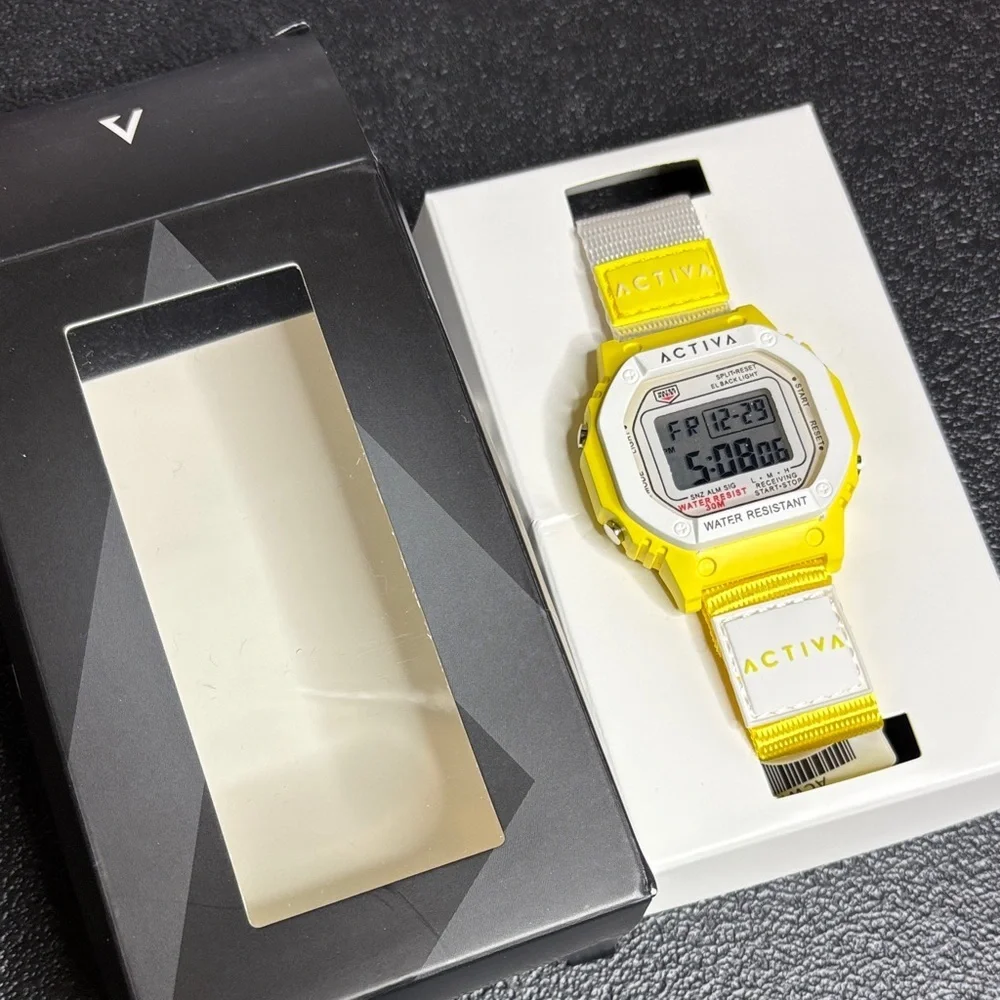 NWT Activa Spectra X Invicta Digital Unisex Watch - 44.5mm, Yellow, White